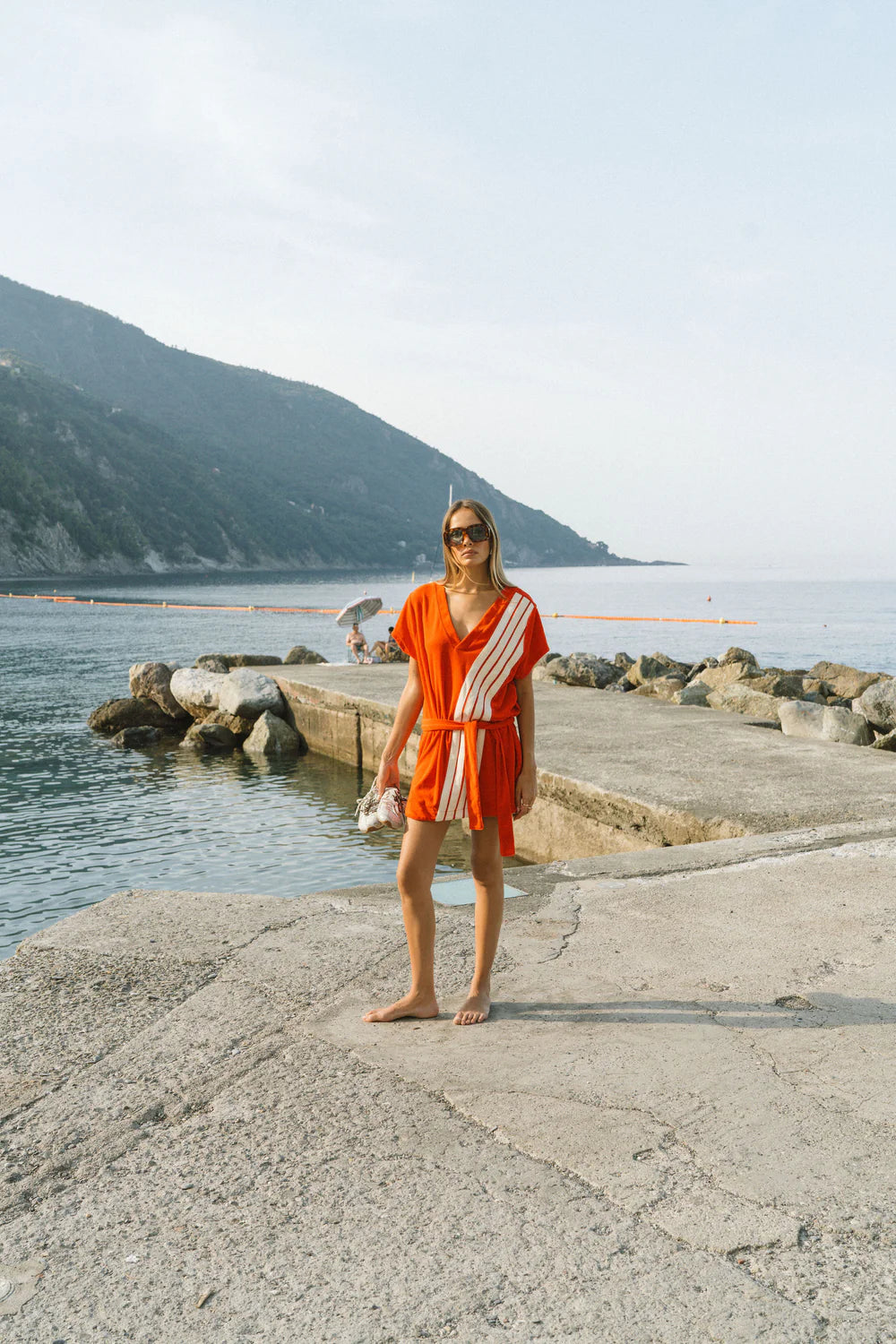 TROPIQUES TERRY DRESS | APPLE RED