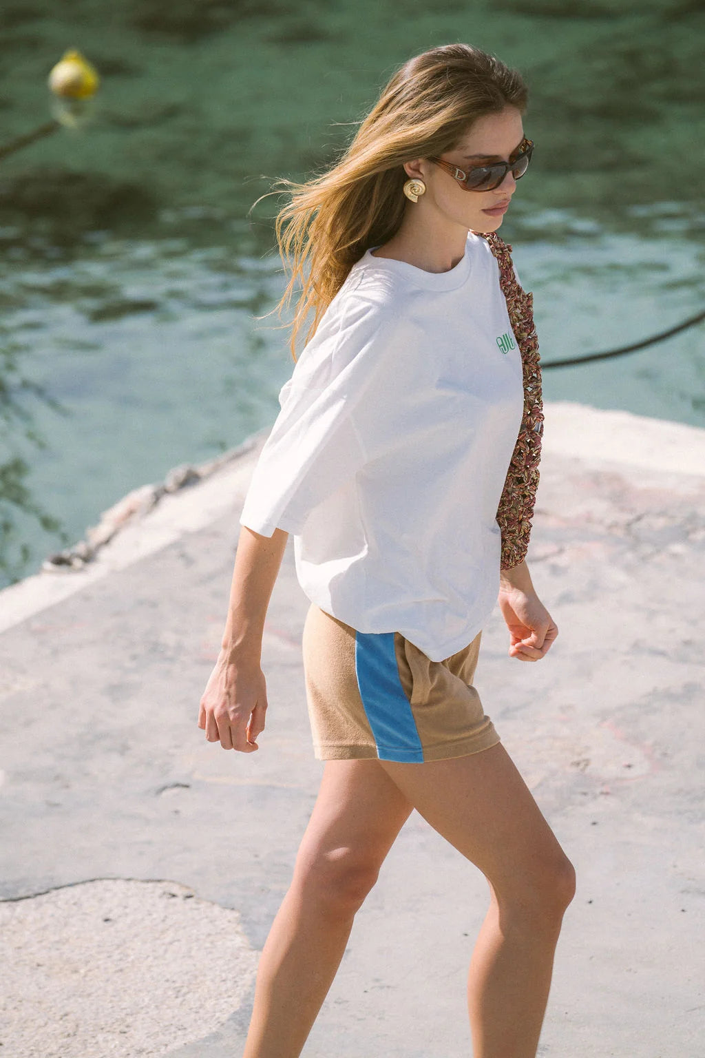 Araminta James Oui Banana Oversized Tee Snow