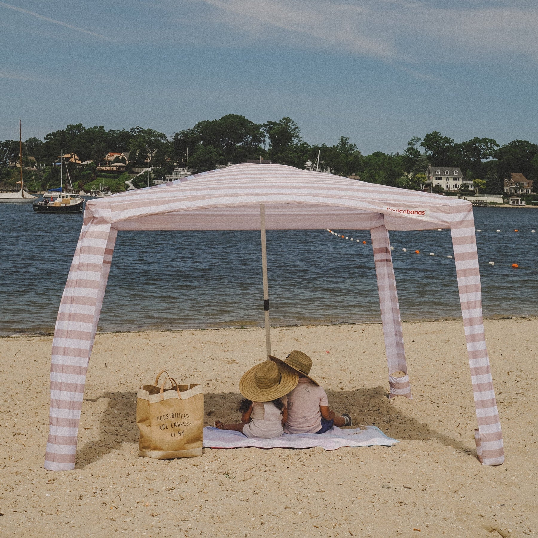 THE COOLCABANAS 5 LARGE |  BEIGE STRIPES