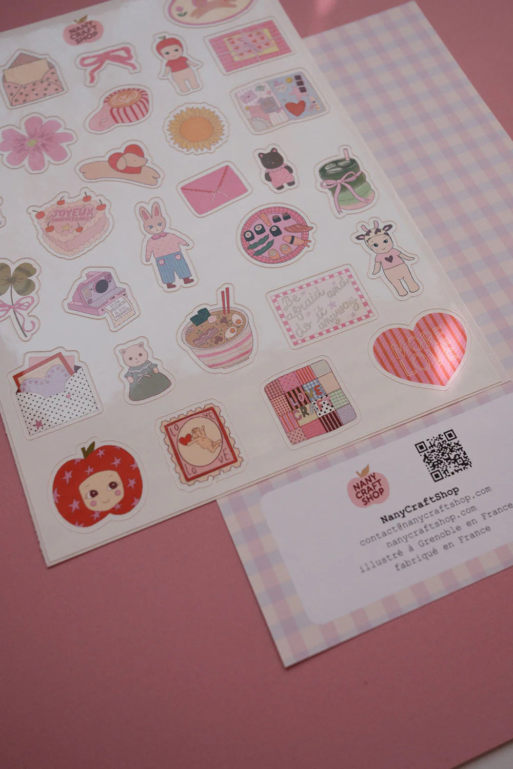 A5 BUTTON STICKER SHEET | NANY CRAFT