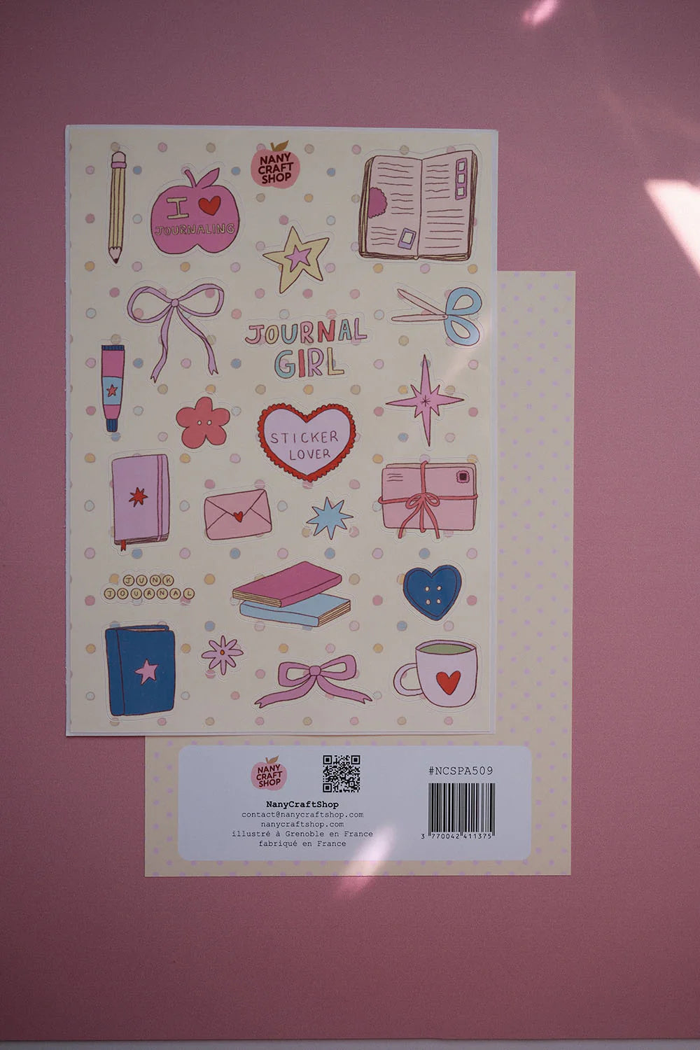 CRAFTY GIRL A5 STICKER SHEET | NANY CRAFT