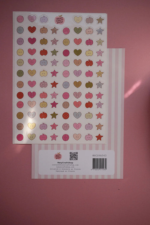 A5 MINI BUTTONS STICKER SHEET | NANY CRAFT