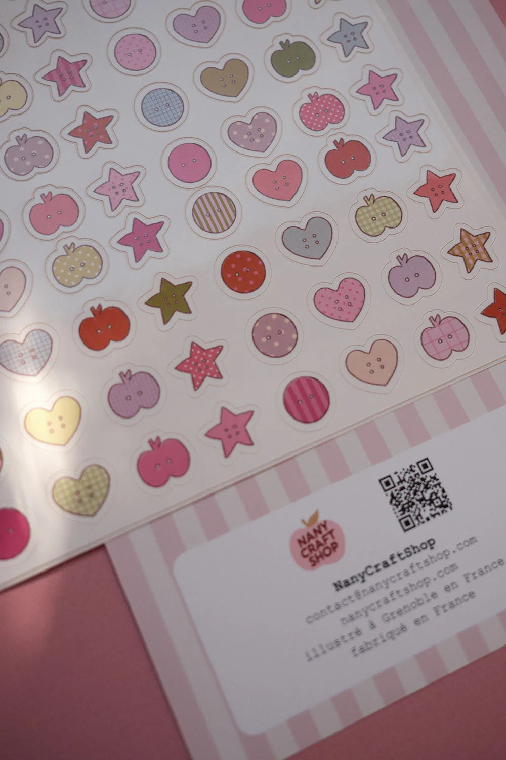 A5 MINI BUTTONS STICKER SHEET | NANY CRAFT