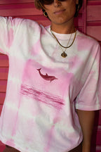 RETRO DOLPHIN TEE | PINK