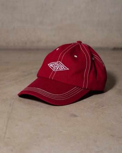 STITCHED DIAMOND CAP | RED