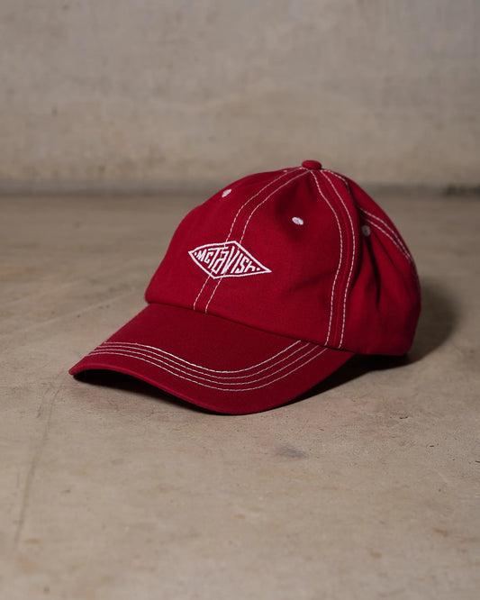STITCHED DIAMOND CAP | RED