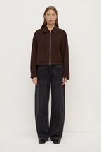 DALLAS WOOL JACKET | DARK CHOC