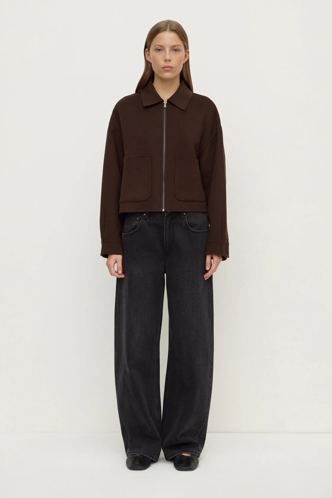 DALLAS WOOL JACKET | DARK CHOC