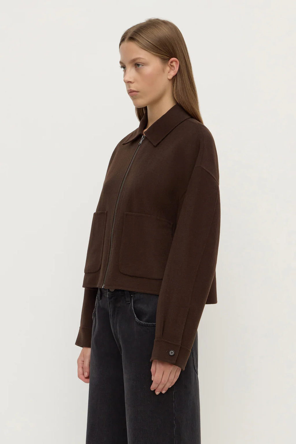 DALLAS WOOL JACKET | DARK CHOC