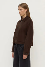 DALLAS WOOL JACKET | DARK CHOC
