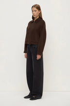 DALLAS WOOL JACKET | DARK CHOC