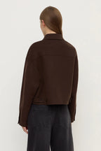 DALLAS WOOL JACKET | DARK CHOC