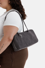 Denim Bowler Bag Washed Black Denim