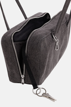 Denim Bowler Bag Washed Black Denim