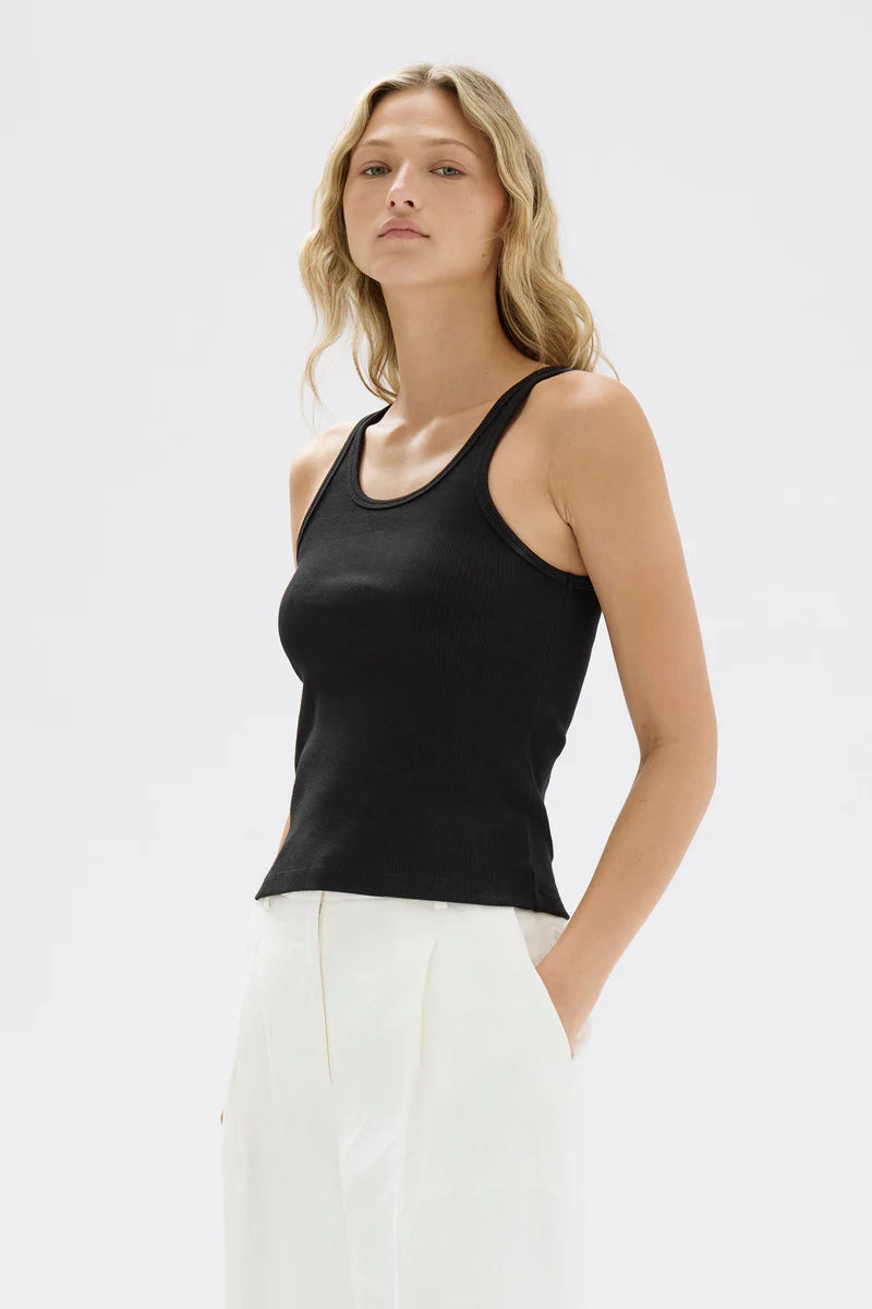 DREW RIB TANK | BLACK