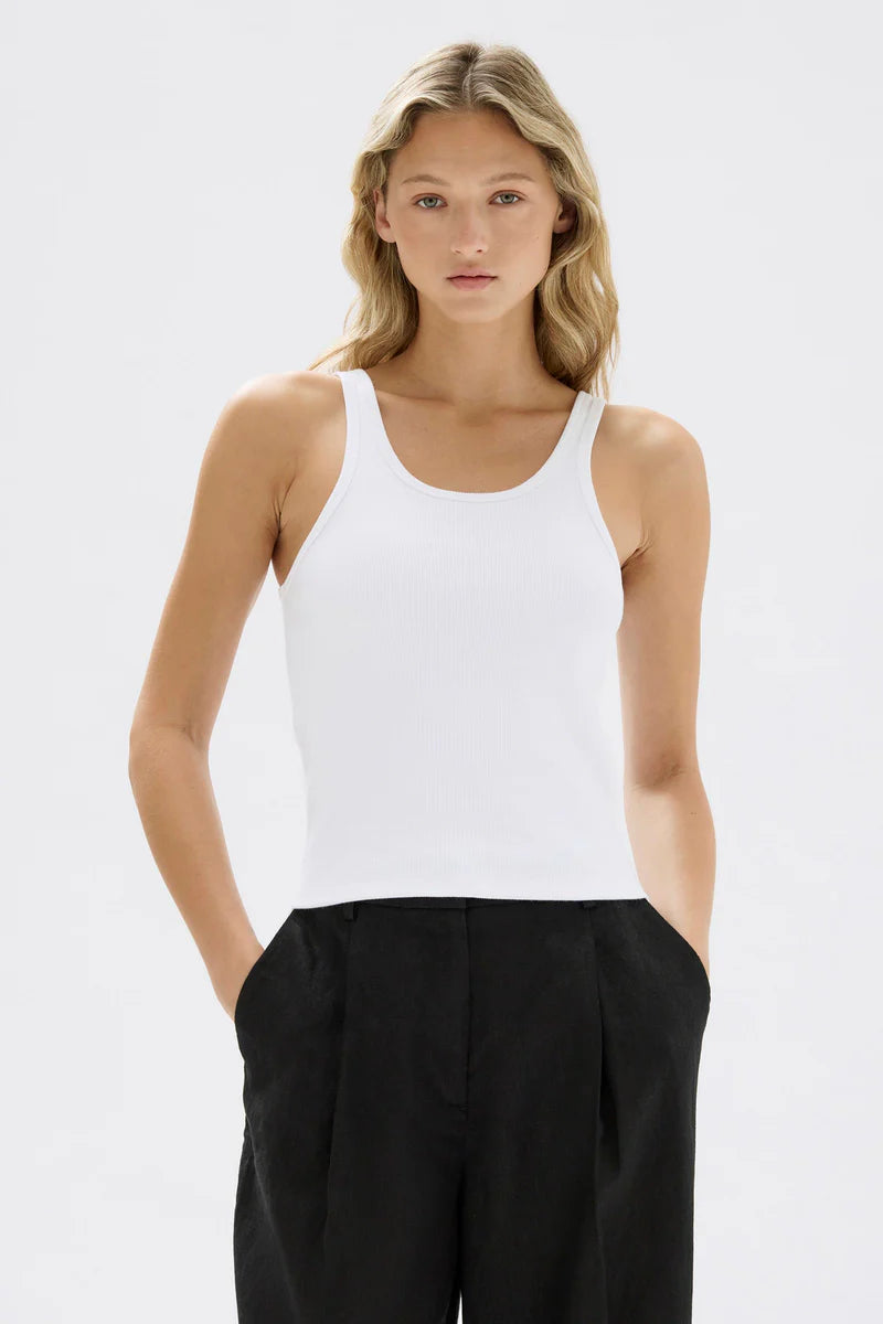 DREW RIB TANK | WHITE