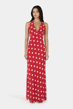 ELYSE MAXI DRESS | RED POLKA
