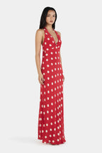 ELYSE MAXI DRESS | RED POLKA