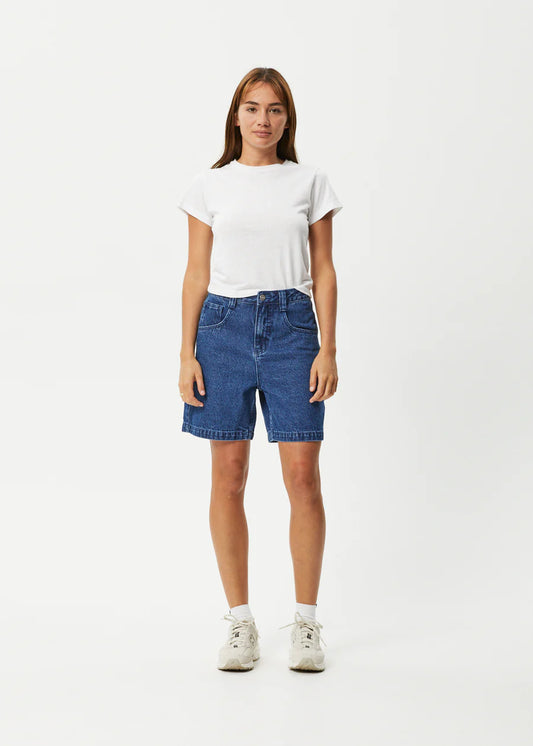 EMILIE HEMP DENIM WORKWEAR SHORT | AUTHENTIC BLUE