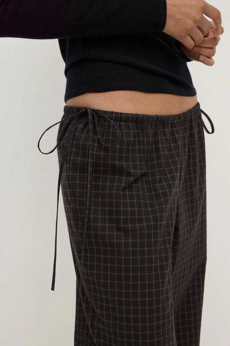 EDDIT CHECK PANT | BROWN / BLACK