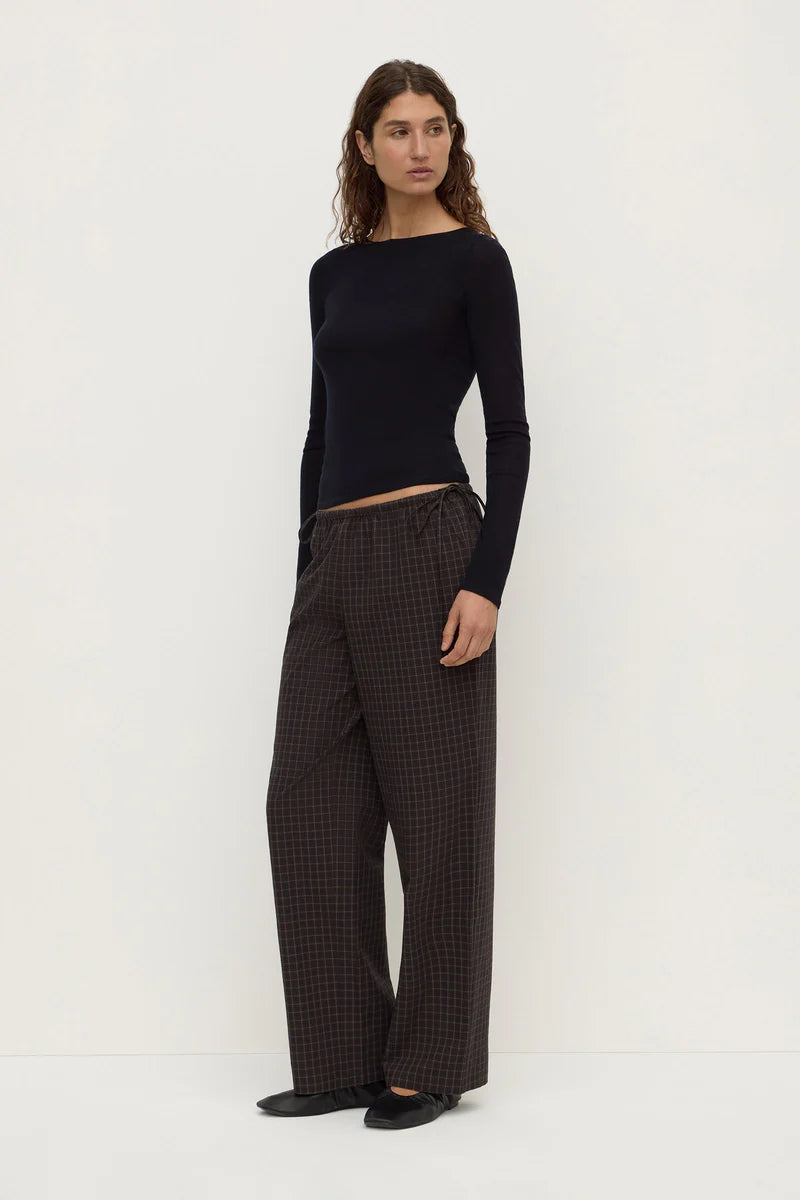 EDDIT CHECK PANT | BROWN / BLACK