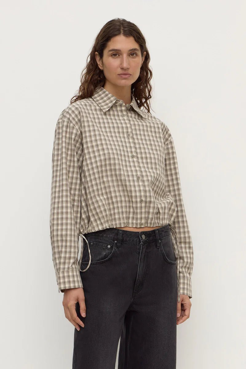 EDDIE CHECK SHIRT | WHITE / GREY