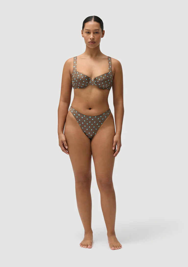 CASANOVA TOP | BLUE POLKA