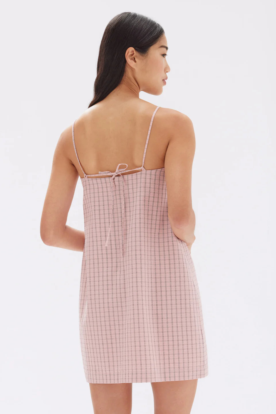 EMILE SEESUCKER MINI SHIFT DRESS | POMELLO CHECK