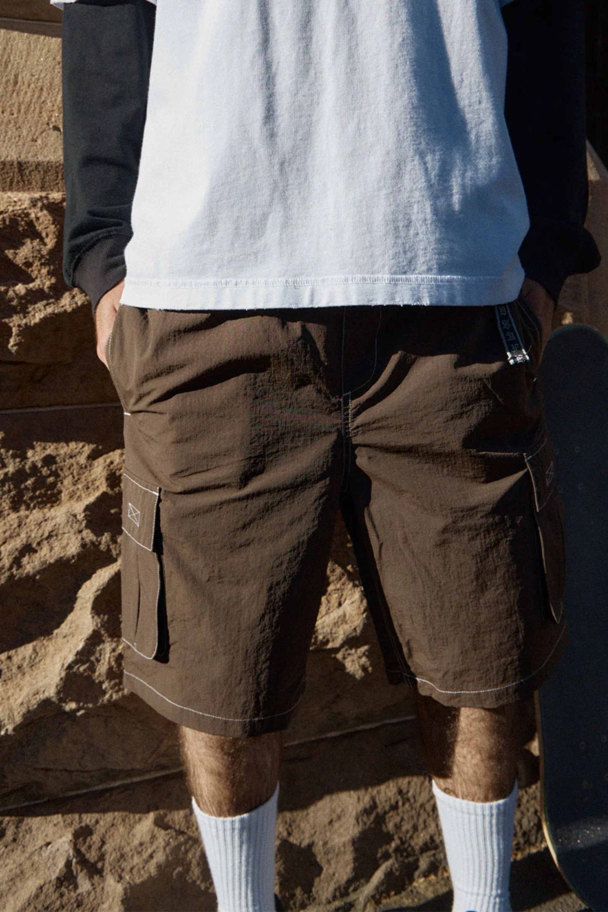 Afends Equipment Cargo Short Coffee