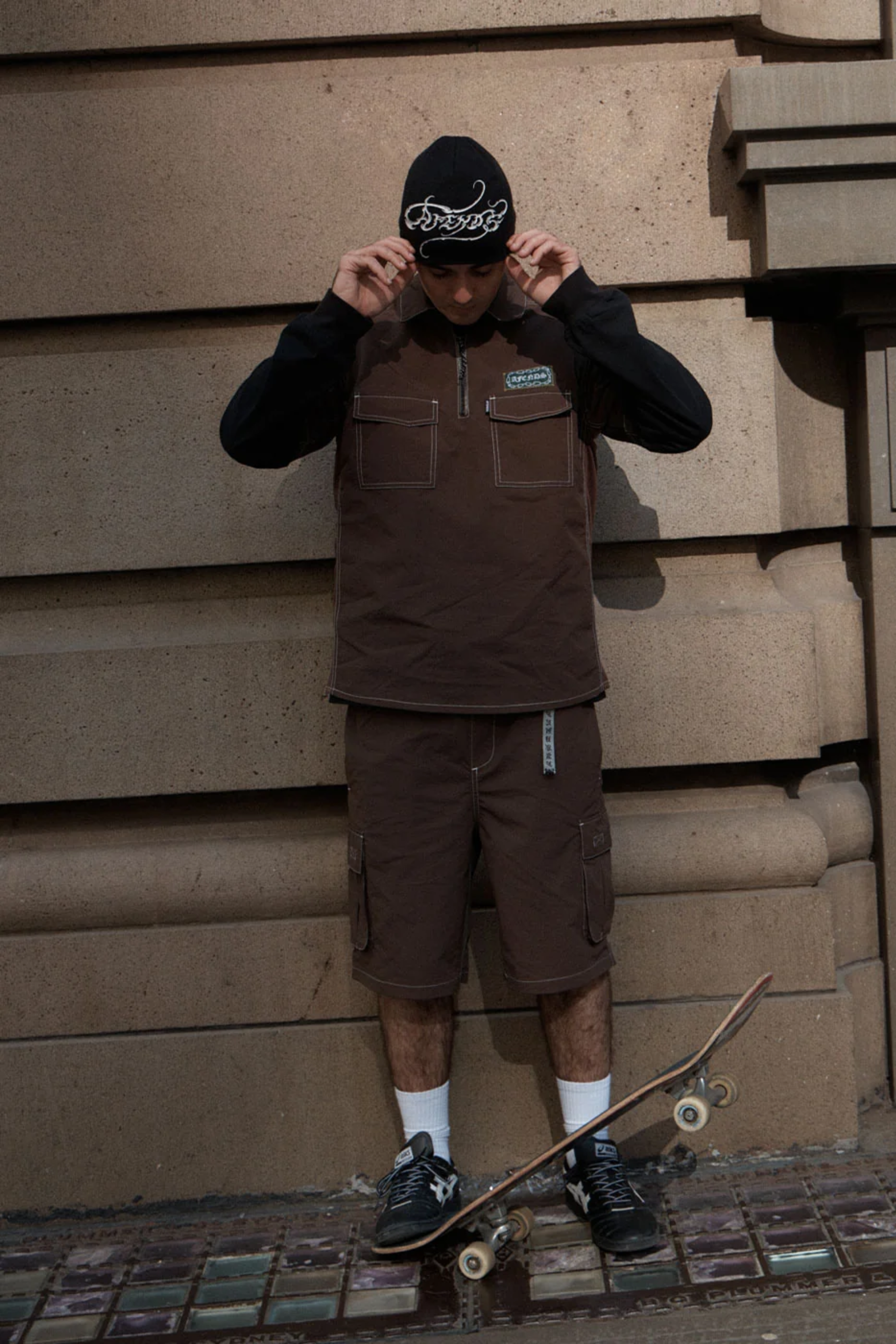 Afends Equipment Cargo Short Coffee