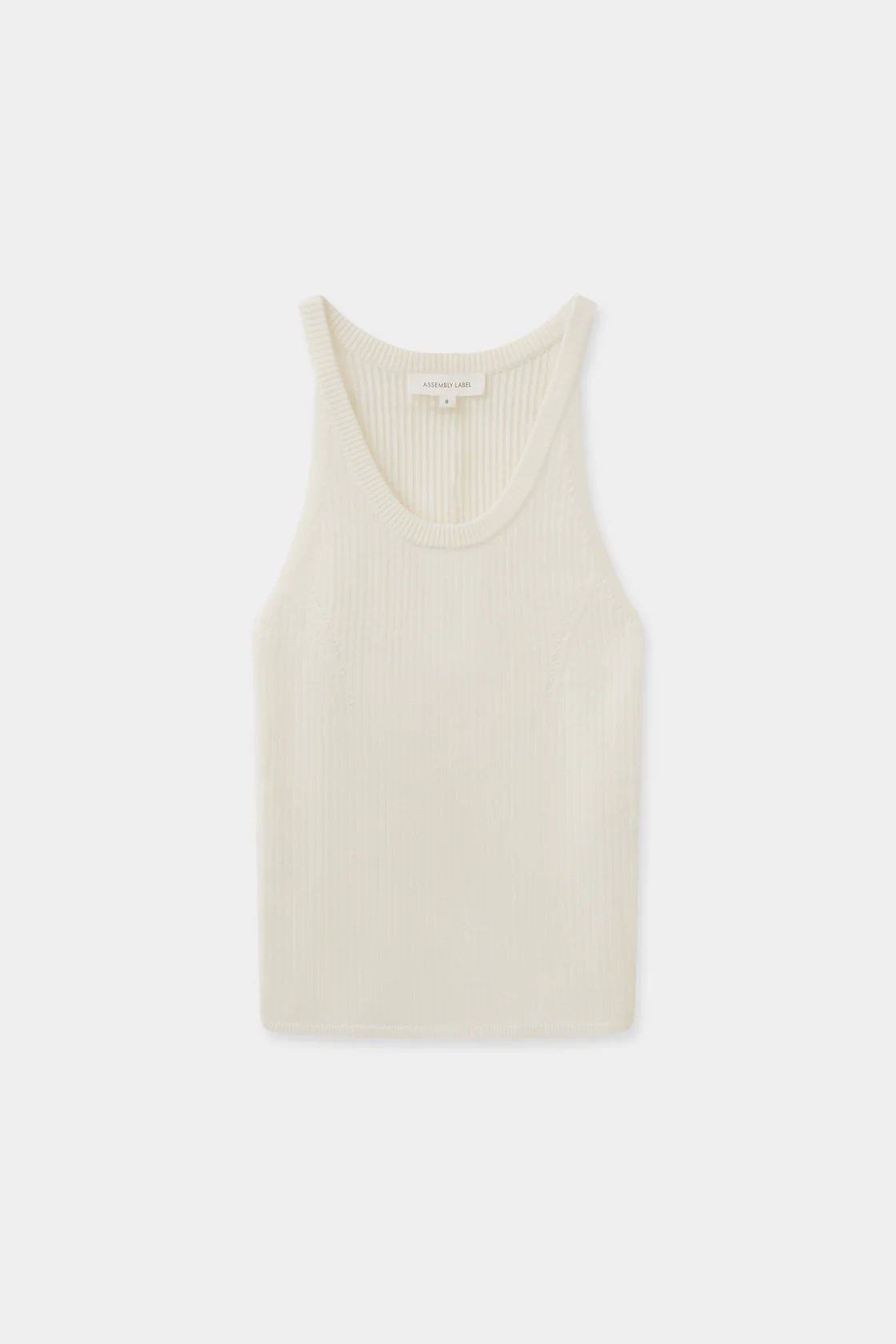 ESTELLA WOOL SCOOP NECK TANK | WHITE