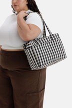 Everyday Cloud Bag Black and Cream Gingham