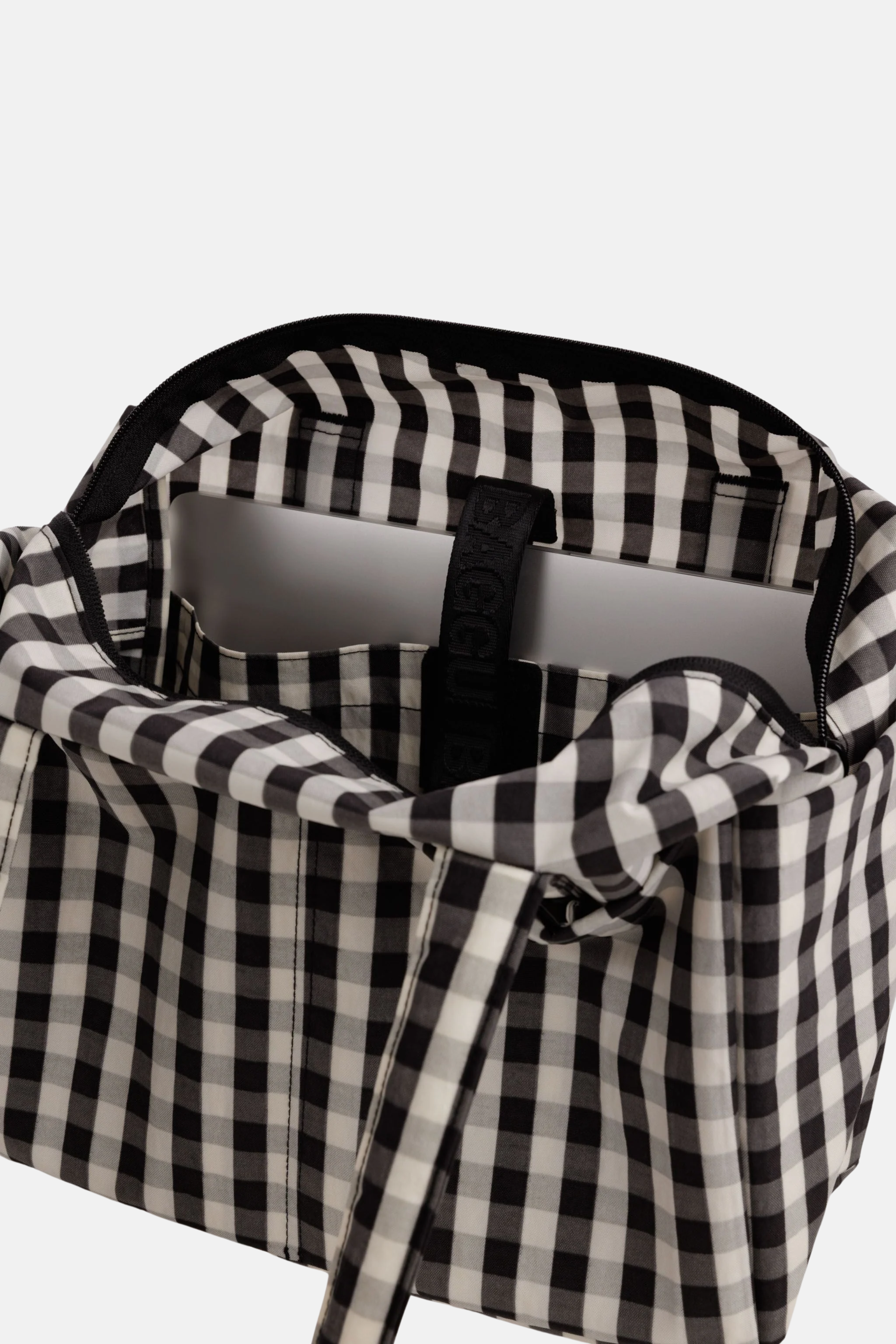 Everyday Cloud Bag Black and Cream Gingham