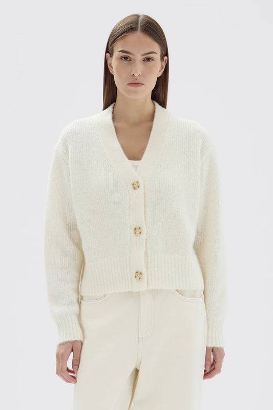 EVI WOOL KNIT CARDIGAN | CREAM