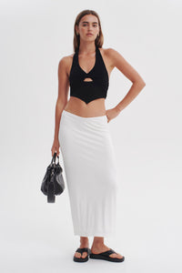 REBEL JERSEY SKIRT | IVORY