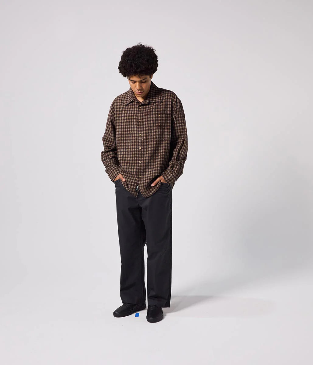 MARQUEE FLANNEL LS SHIRT | BROWN