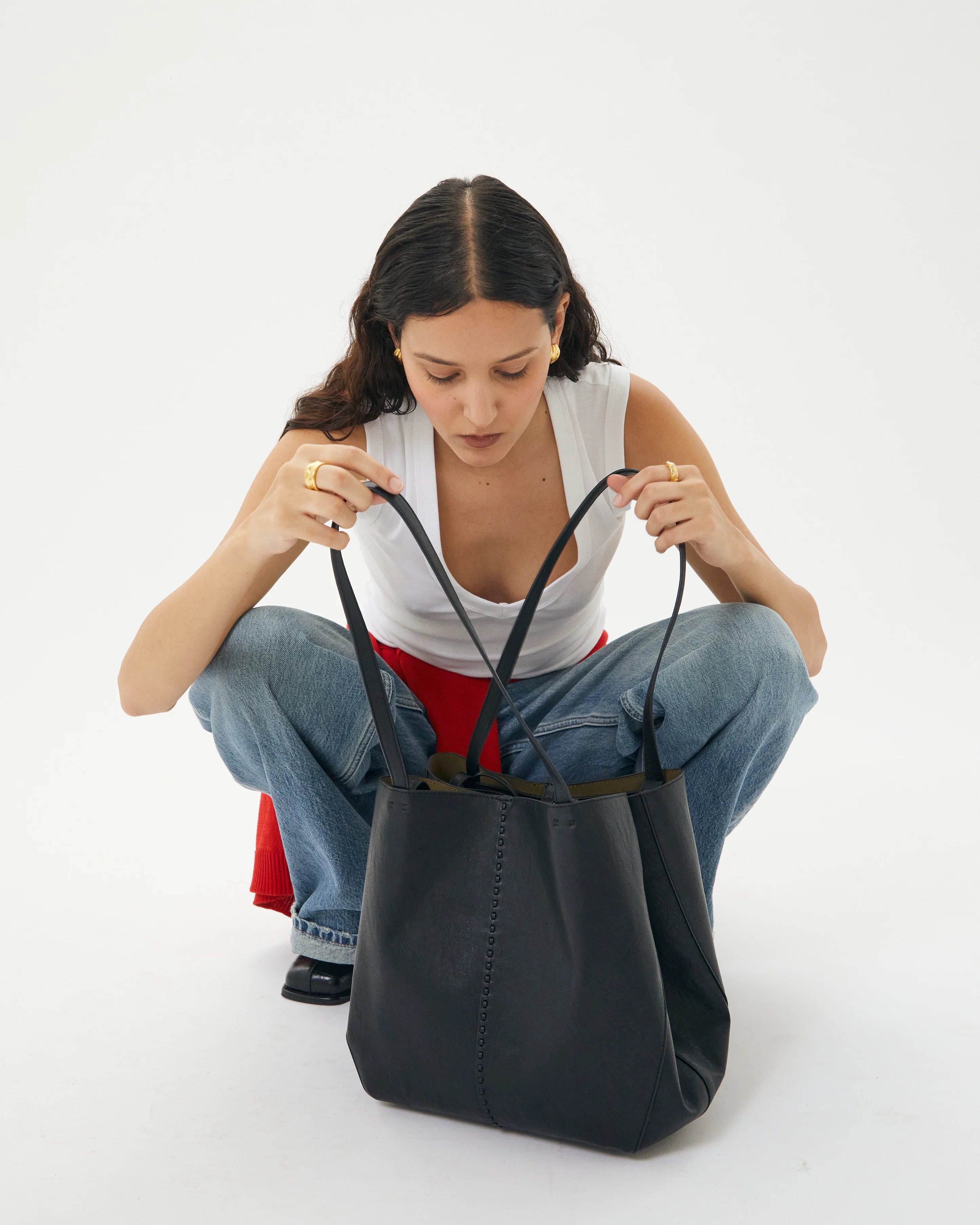 REESE MARKET TOTE BAG | BLACK