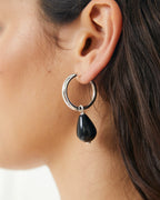 SANTIAGO EARRINGS | SILVER + ONYX