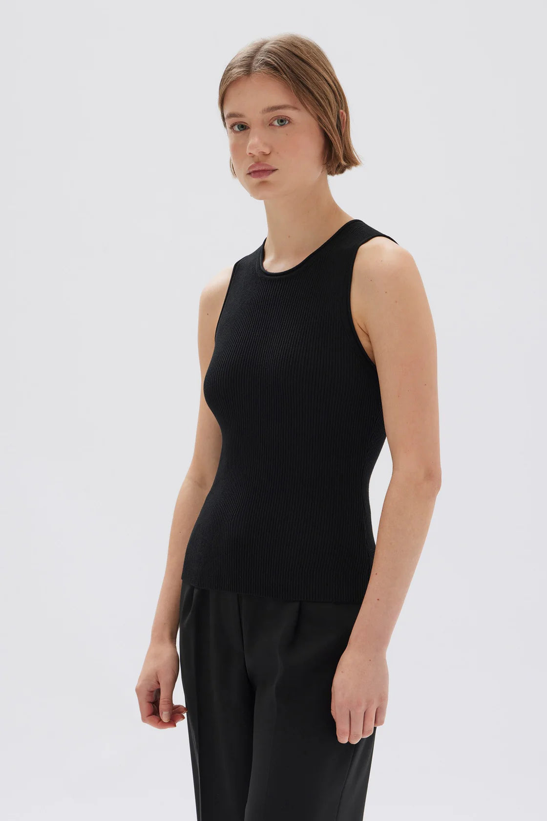 FAYE KNIT TANK | BLACK