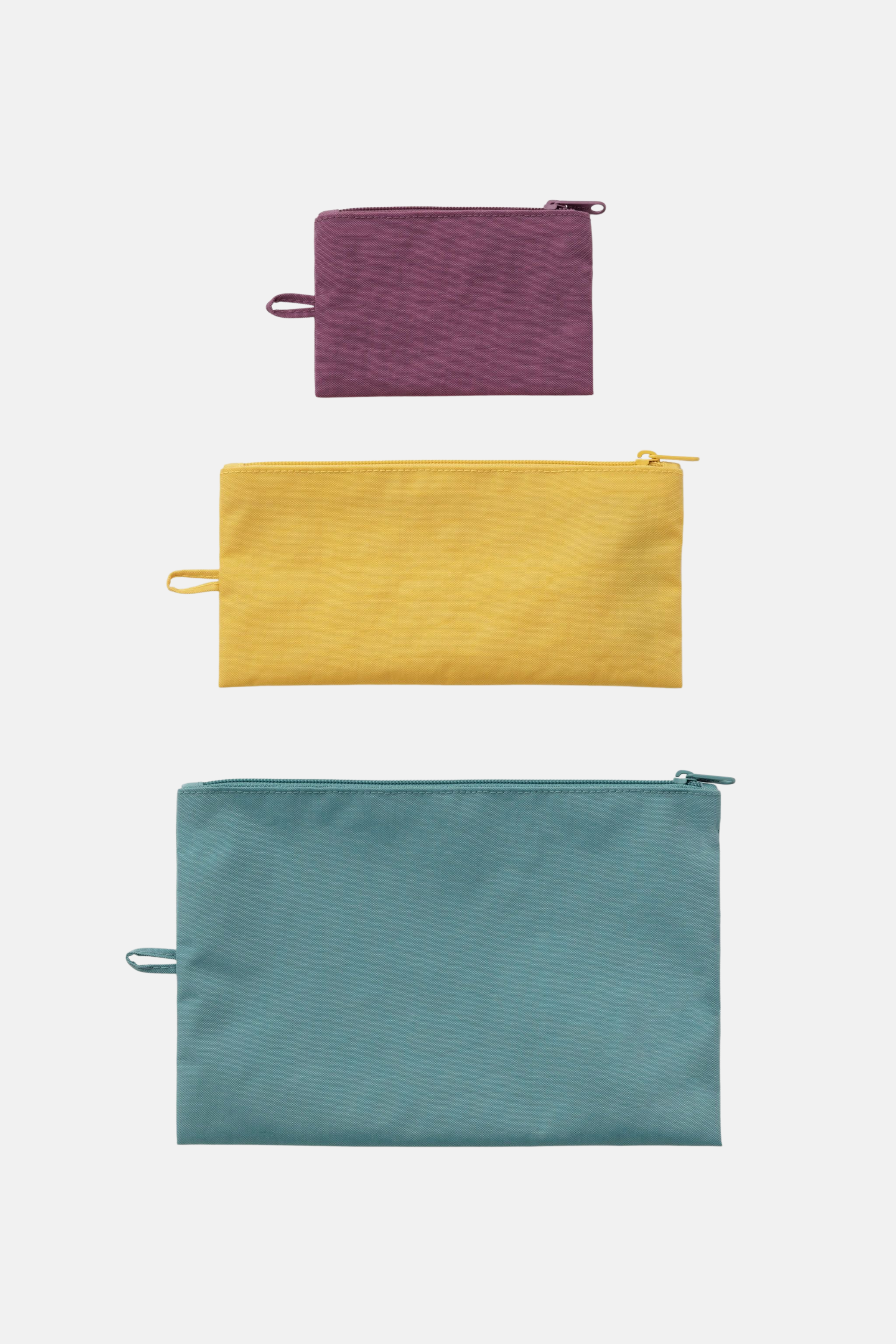 Baggu Flat Pouch Set Jewel Mix