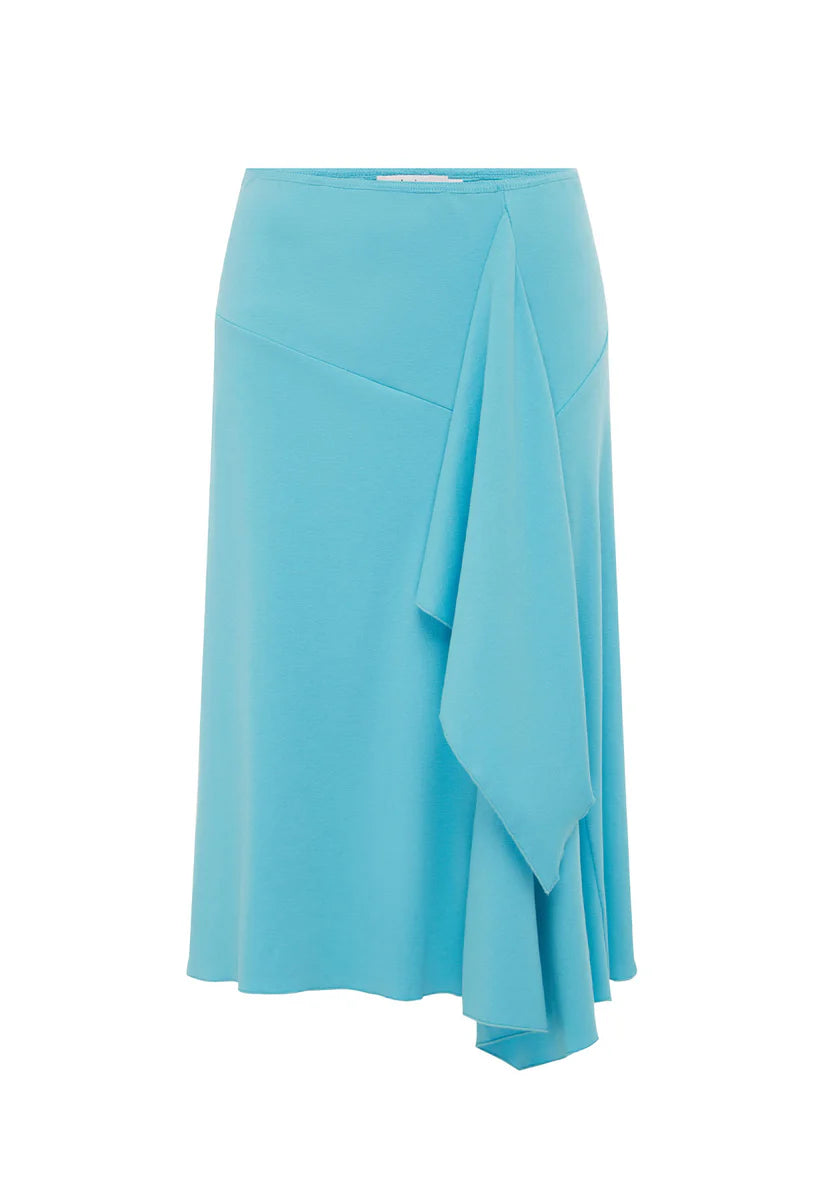 FLOUNCE FRONT SKIRT | AQUA