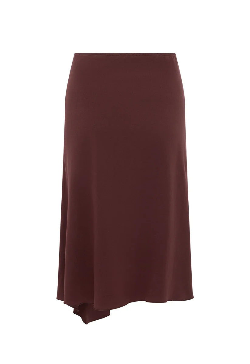 FLOUNCE FRONT SKIRT | VINO