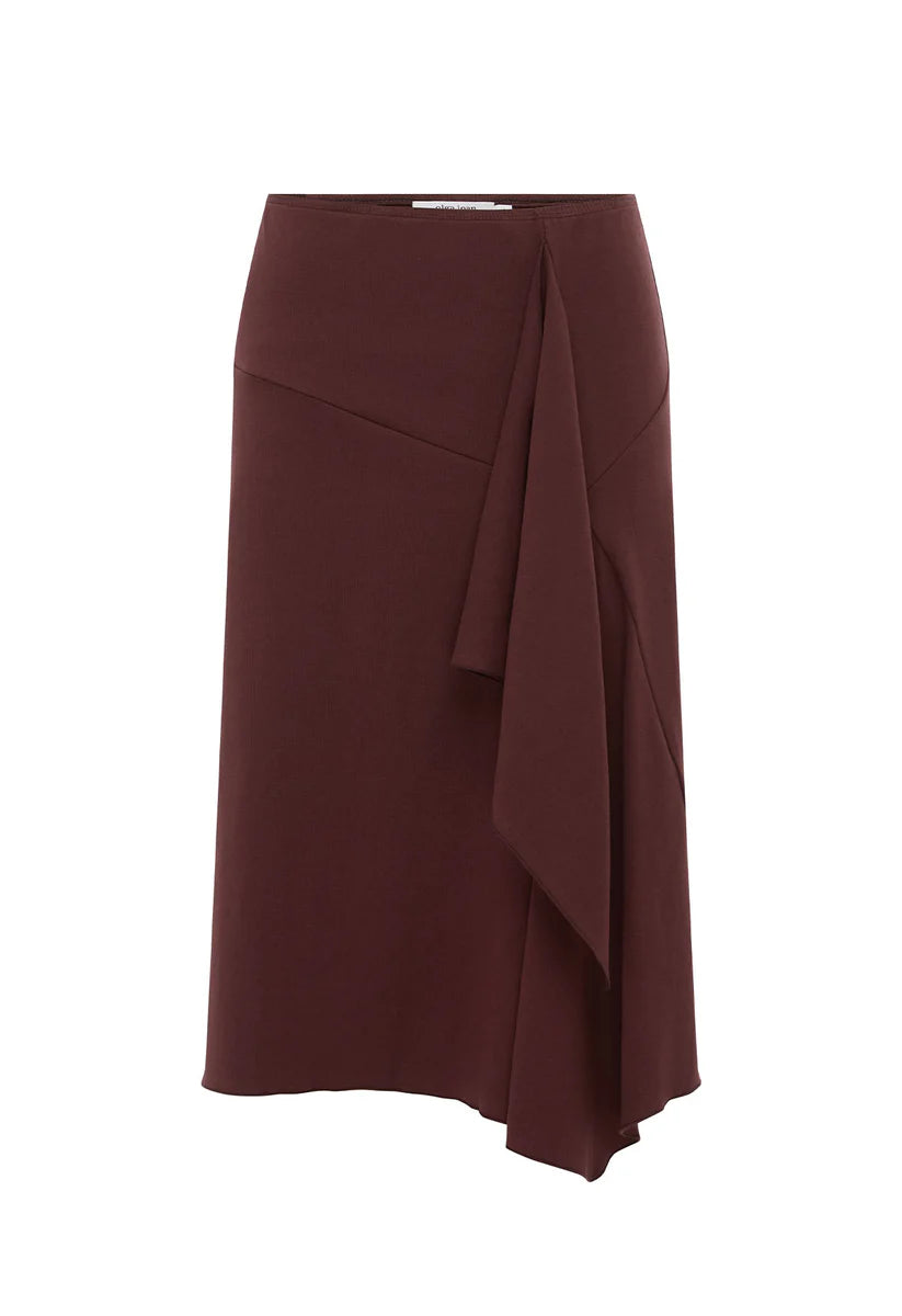 FLOUNCE FRONT SKIRT | VINO