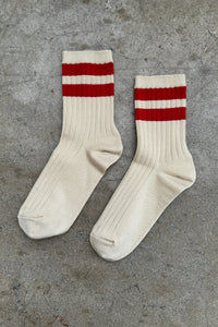HER VARSITY SOCKS | RED