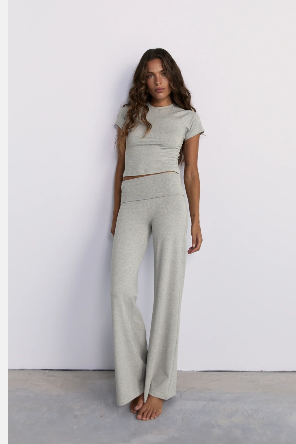 Pinky & Kamal Full Length Yin Flare Grey Marle