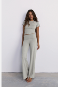 Pinky & Kamal Full Length Yin Flare Grey Marle