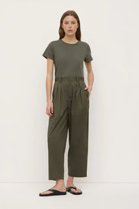 GENO POPLIN PANT | MOSS