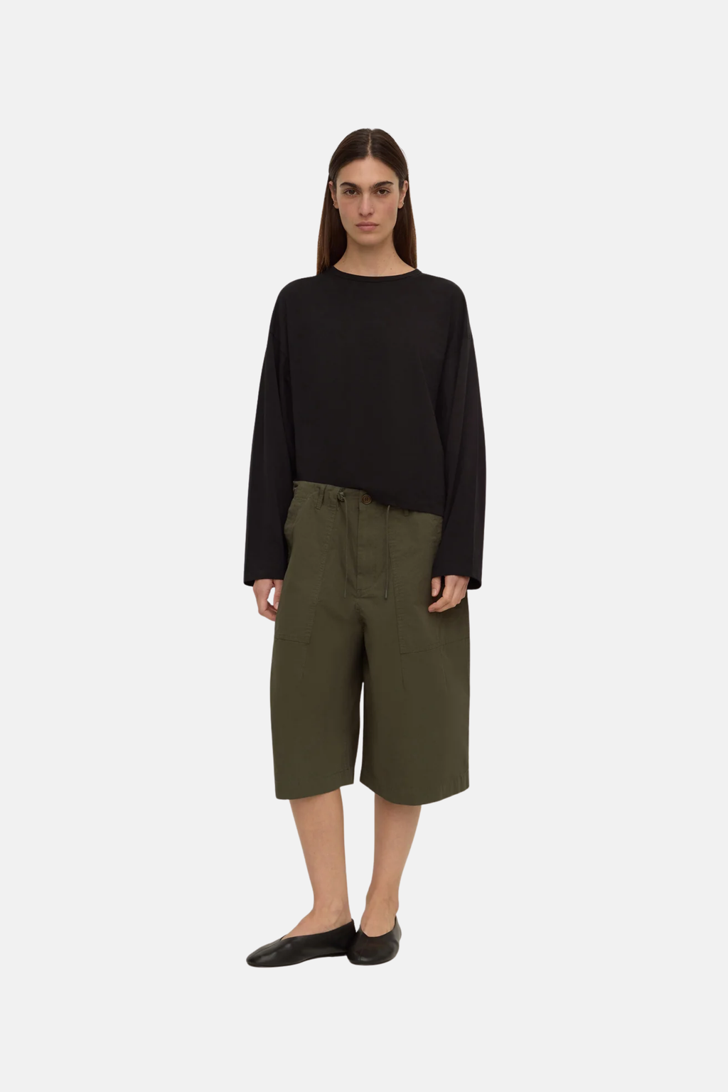 Assembly Label Gigi Utility Short Dark Military