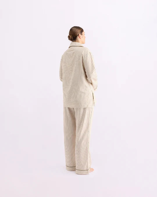 LONG SLEEVE SHIRT | MATCHA STRIPES