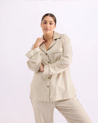 LONG SLEEVE SHIRT | MATCHA STRIPES